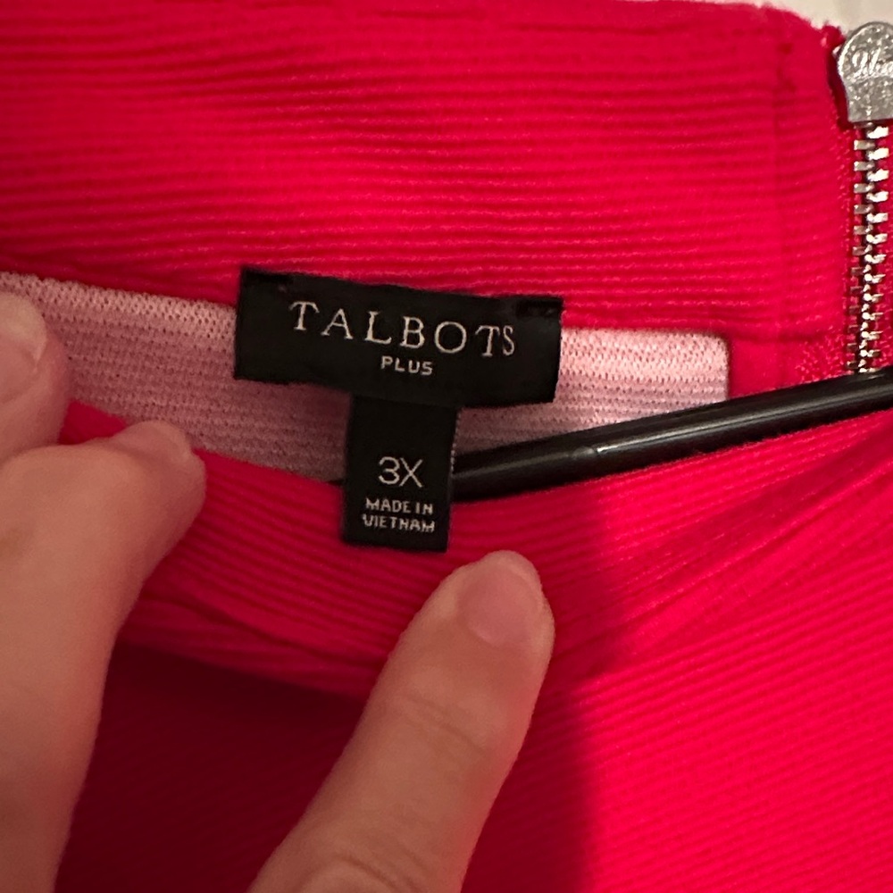 Talbots Vibrant Red Women's Ribbed Top - Picture 2 of 5